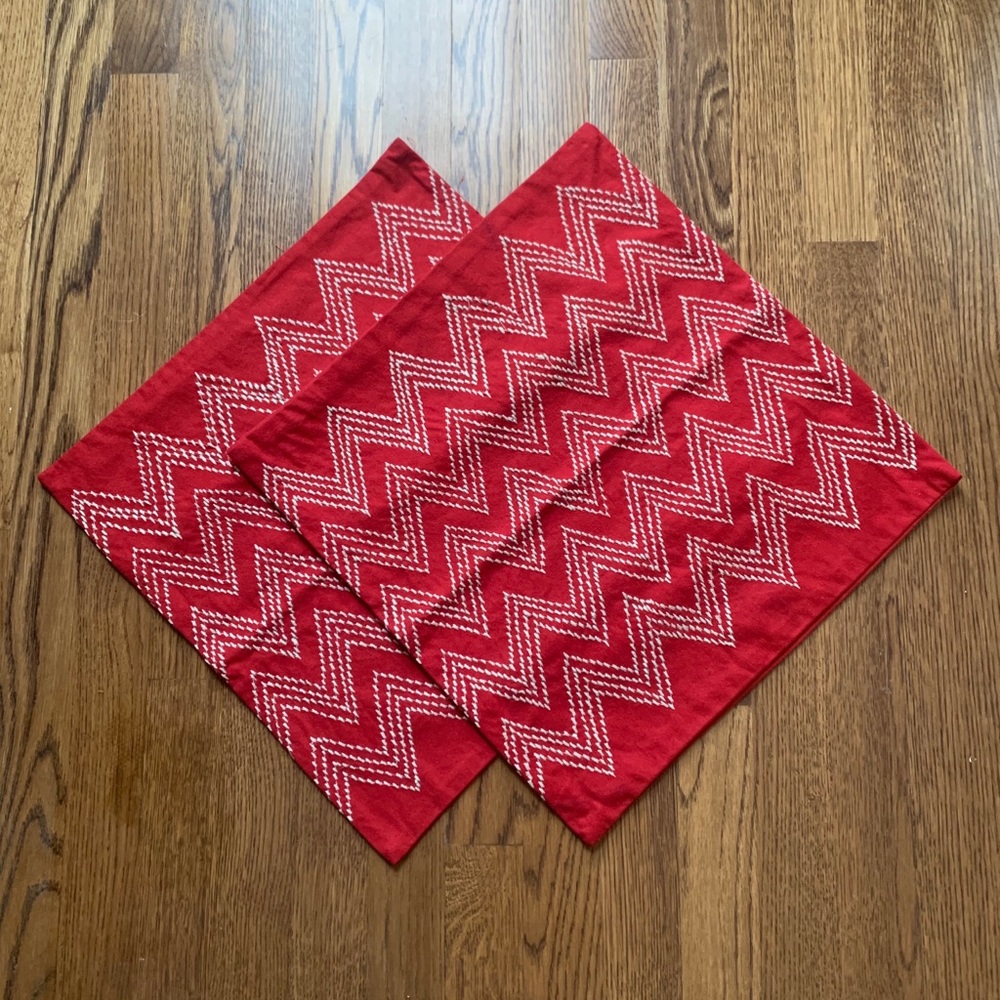 NWOT Embroidered pillow covers